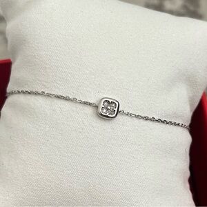 Sterling Silver Diamond Bracelet – Natural Diamonds – Elegant & Delicate